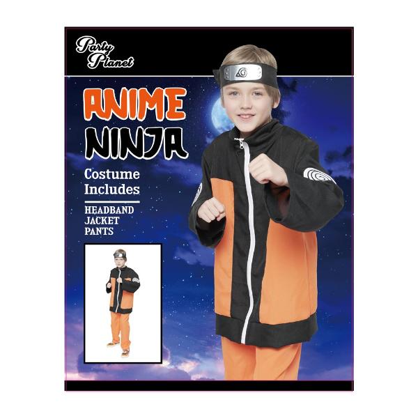 Anime Ninja Boys Costume - 11 - 12 Years
