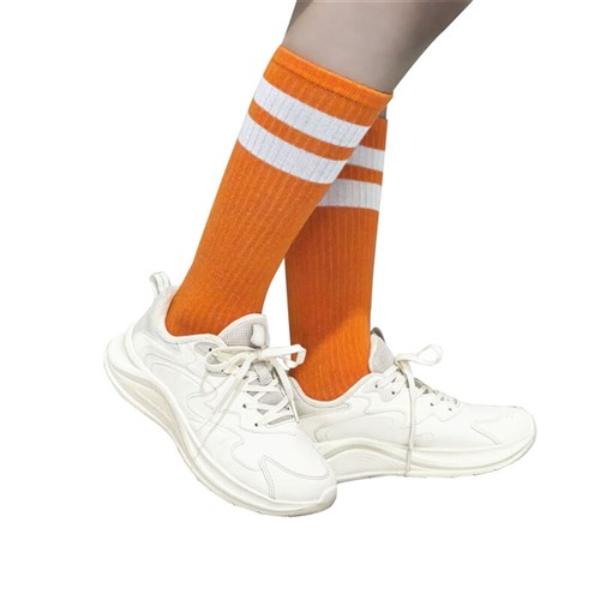 Orange Stripe Knee High Socks - 40cm