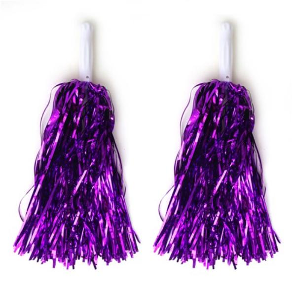 2 Pack Purple Metallic Pom Pom