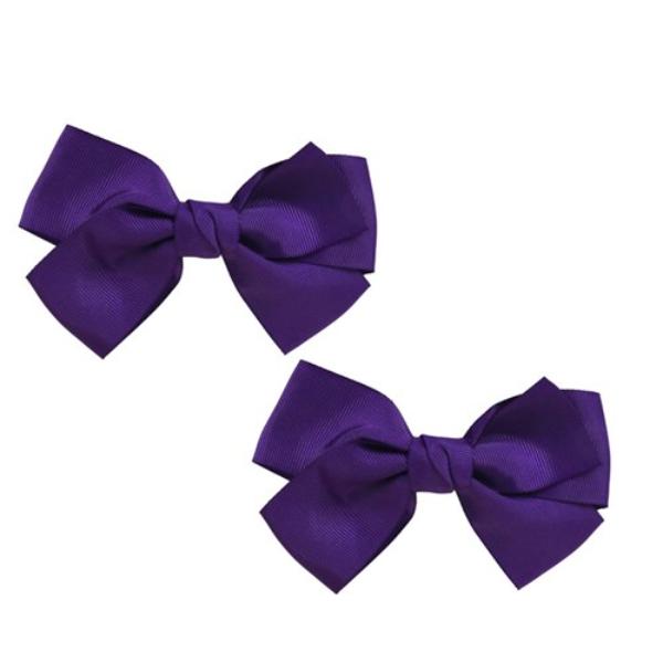 2 Pack Purple Bow Hair Clips