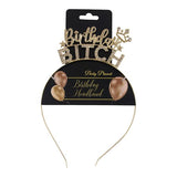 Load image into Gallery viewer, Gold Birthday Bitch Headband
