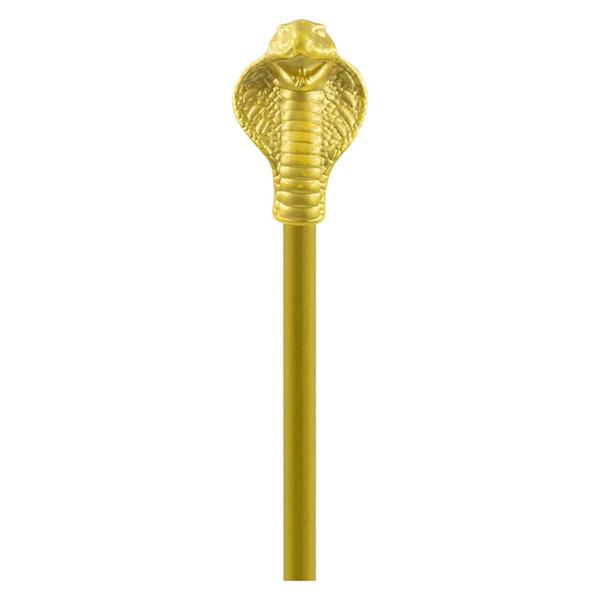 Golden Snake Head Pharaoh Sceptre - 46cm