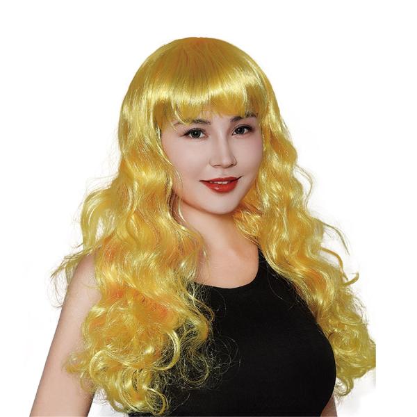 Adult Yellow Wavy Long Party Wig