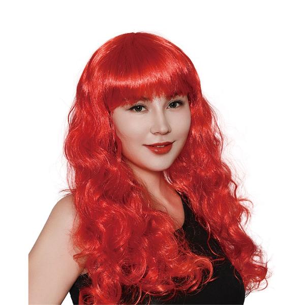 Adult Red Wavy Long Party Wig