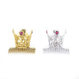 Load image into Gallery viewer, Princess Crown Hair Comb - Gold or Silver
