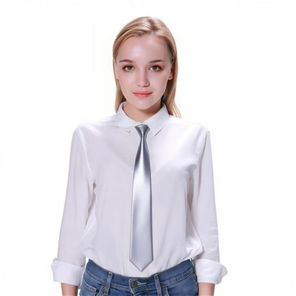 Silver Party Tie