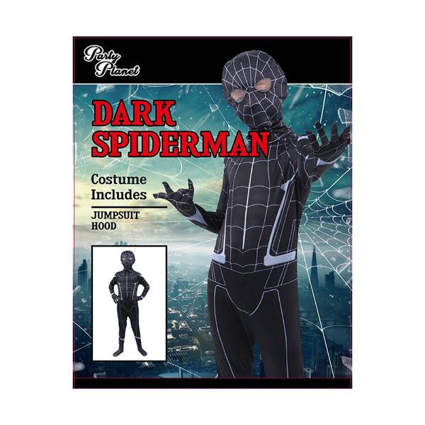 Dark Spiderman Boys Costume - 9 - 10 Years