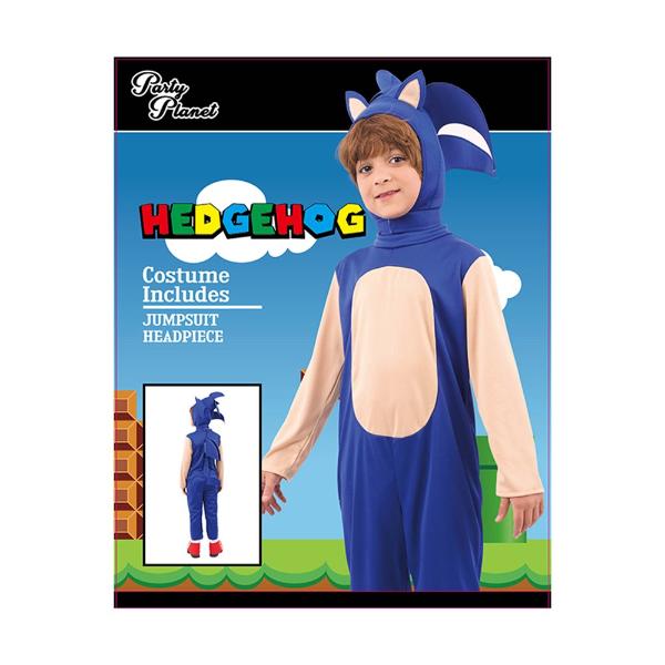 Sonic Hedgehog Boys Costume - 7 - 8 Years