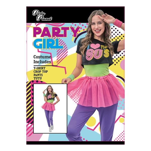 80s Fame Party Girl Costume - Medium