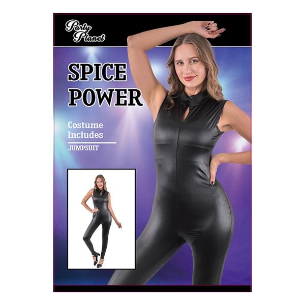 Black Posh Spice Jumpsuit Costume - Large