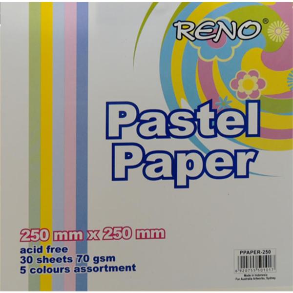 25mm Pastel Coloured Paper - 30 Sheets