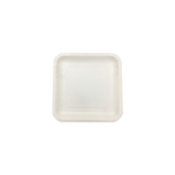 15 Pack White Square Paper Plate - 18cm