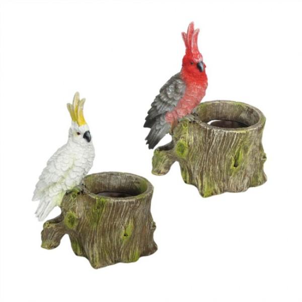 Resin Parrot Pot - 16.5cm