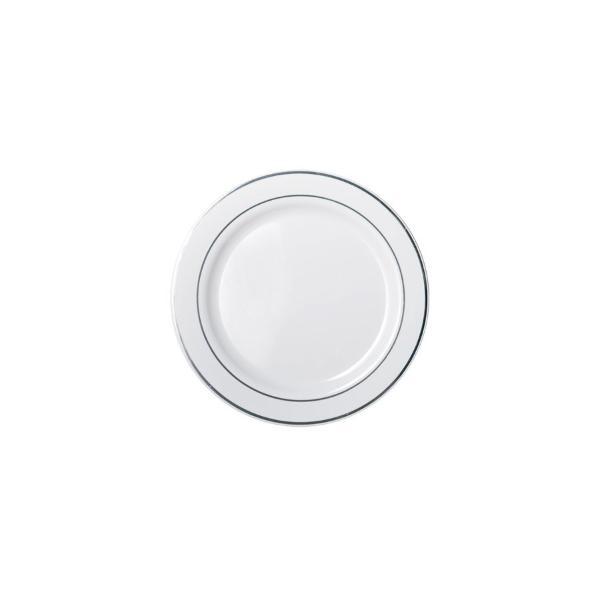 6 Pack SIlver Lining Heavy Duty Lunch Plate - 19cm
