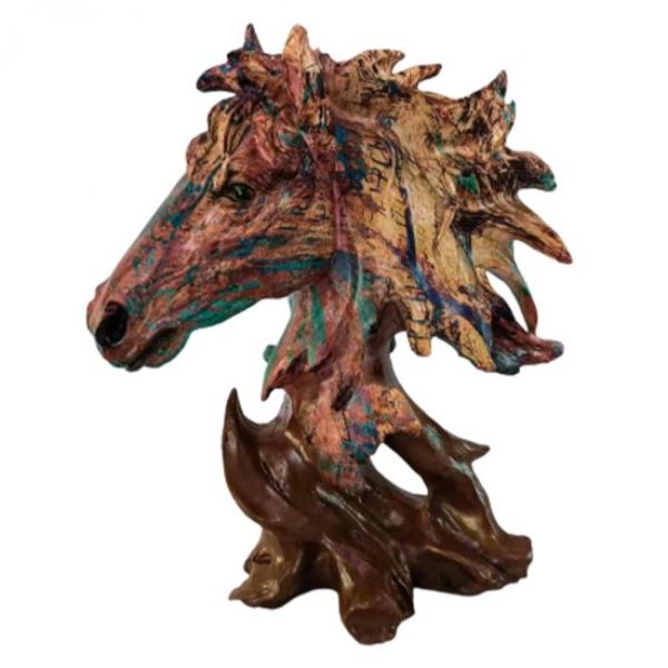 Resin Horse Head Statue - 27cm