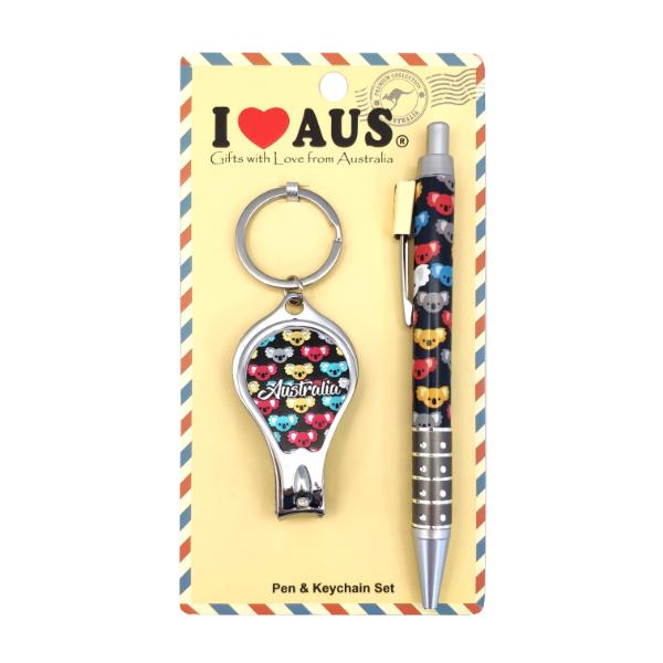 2 Pack Koala Pen & Keyring Set