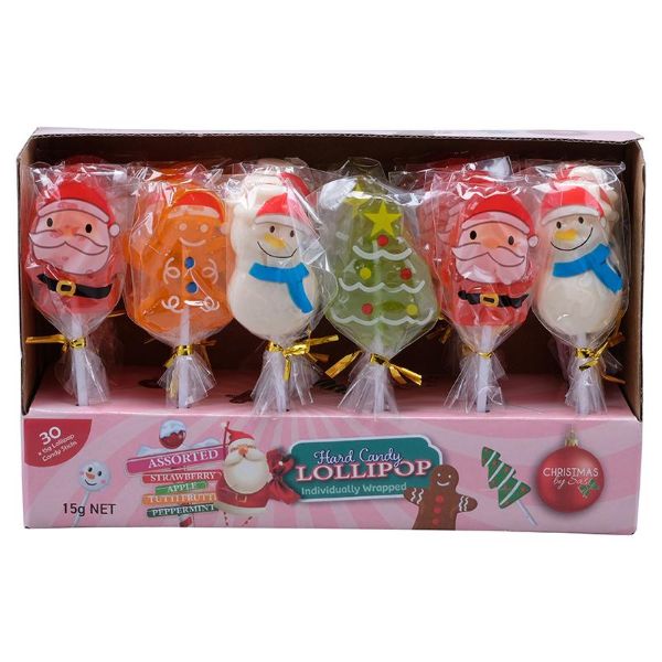 Christmas Hard Candy Lollipops - 15g
