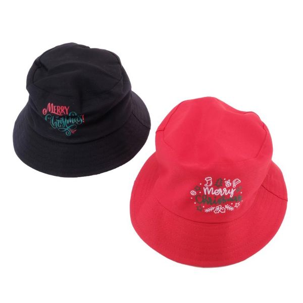 Black Or Red Adults Round Merry Christmas Hat