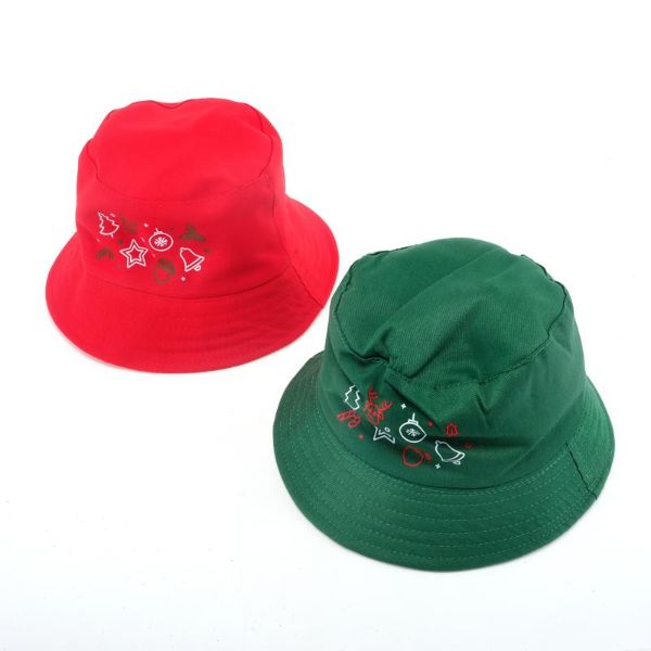 Red Or Green Kids Christmas Round Hat