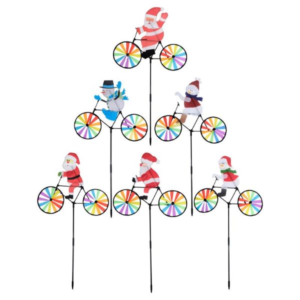 Christmas Windmill Spinner Bicycle 52cm x 94cm