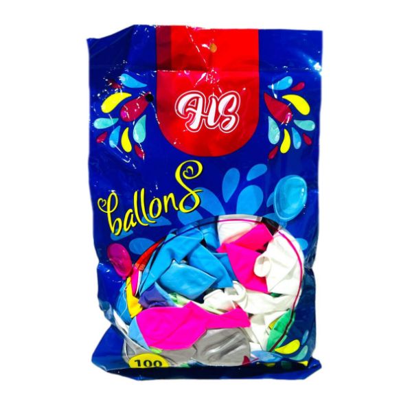 100 Pack Multi Colour Balloon - 30cm