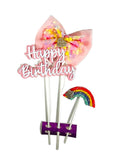 Load image into Gallery viewer, Happy Birthday Bow Cake Topper
