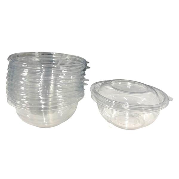 12 Pack Clear Bowls With Lids - 12oz