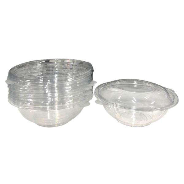 12 Pack Clear Bowls With Lids - 24oz