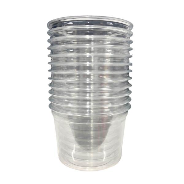 12 Pack Clear Cups With Lids - 16oz