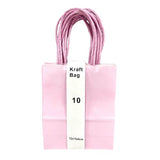 Load image into Gallery viewer, 10 Pack Light Pink Kraft Bag - 12cm x 15cm x 6cm
