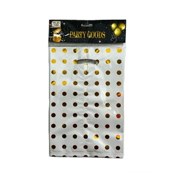 12 Pack Assorted Dot Loot Bags - 17cm x 25cm