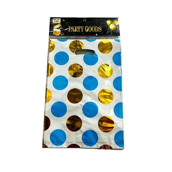 12 pack Large Dots Loot Bags - 17cm x 25cm