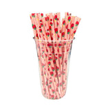 Load image into Gallery viewer, 50 Pack Pink Strawberry Straws
