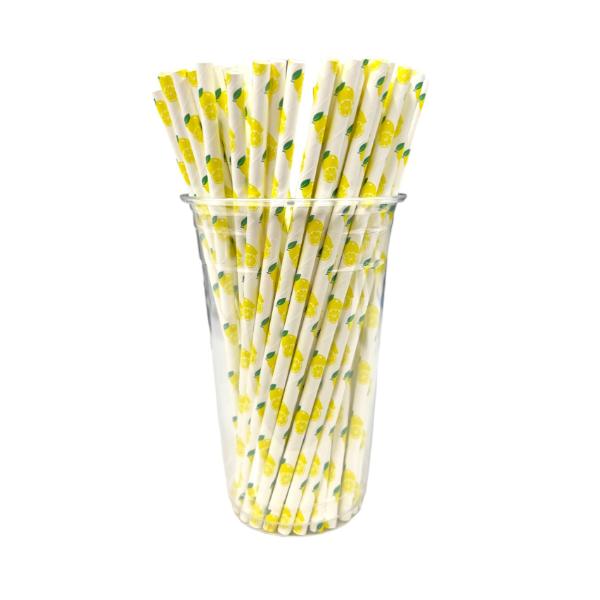 50 Pack Lemon Straws