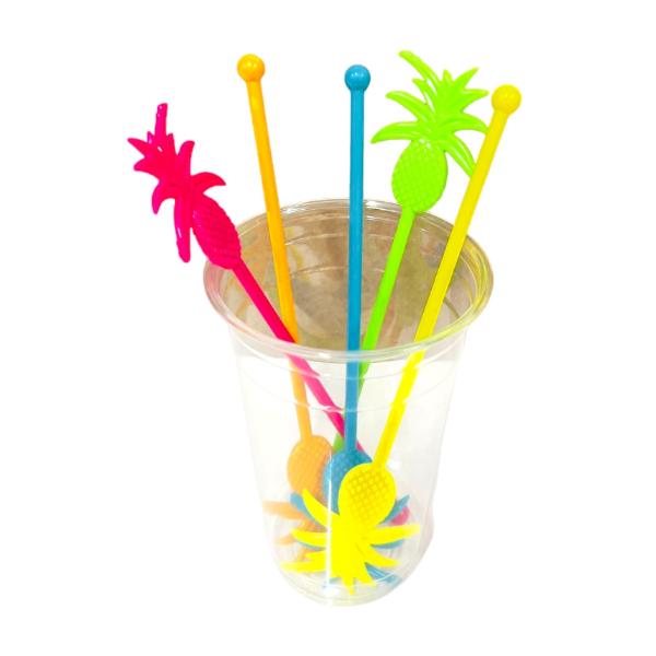 5 Pack Colourful Pineapple Stirrer
