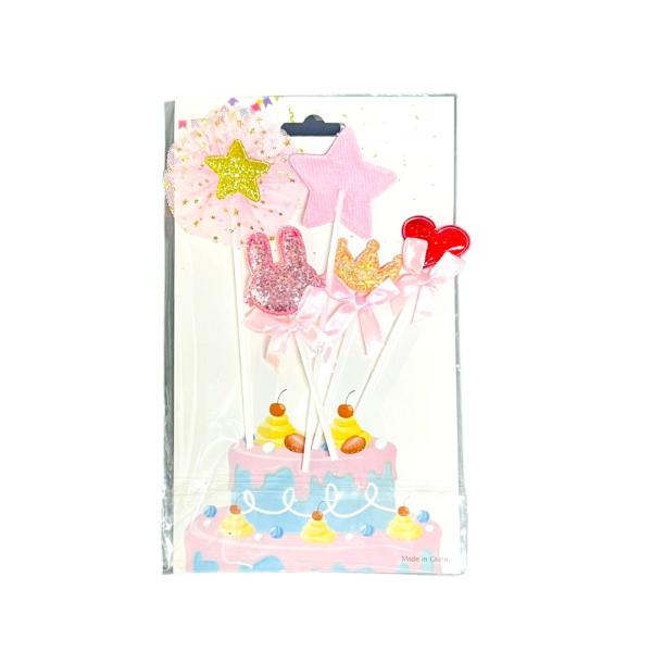 5 Pack Girls Cake Topper