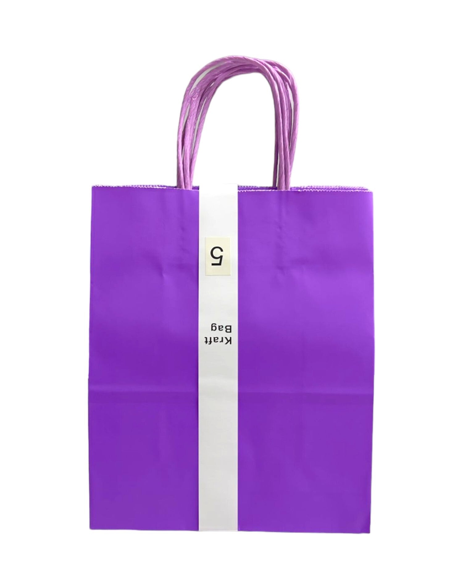 5 Pack Purple Kraft Bag - 22cm x 28cm x 11cm