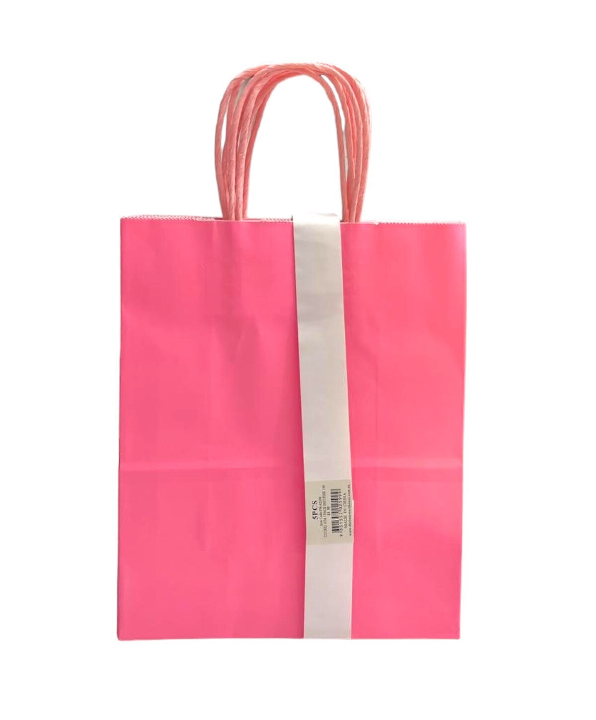 5 Pack Pink Kraft Bag - 22cm x 28cm x 11cm