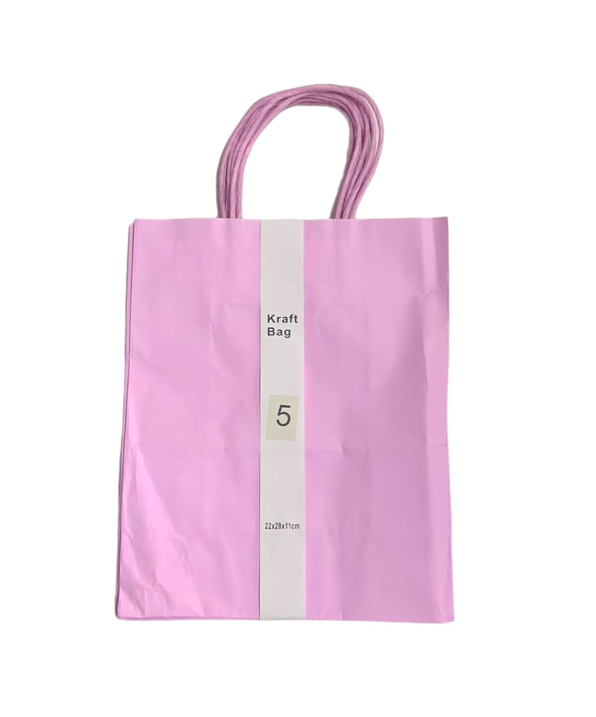 5 Pack Light Purple Kraft Bag - 22cm x 28cm x 11cm