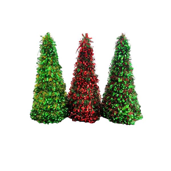 Assorted Christmas Table Top Tinsel Tree - 50cm