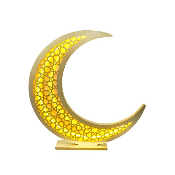 Gold Moon With Glitter Mesh Led Light - 100cm