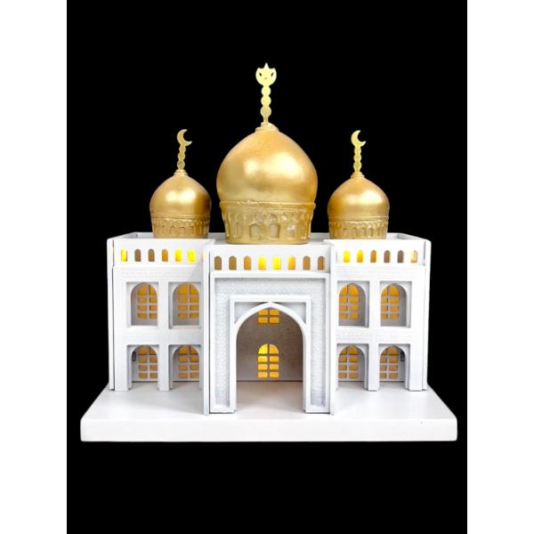 Gold & White Mosque Building Table Top Decor