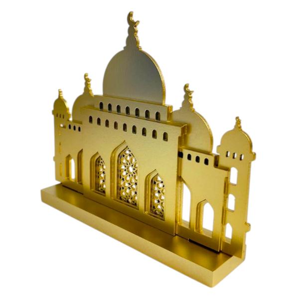 Gold Mosque Building Board Table Top Decor