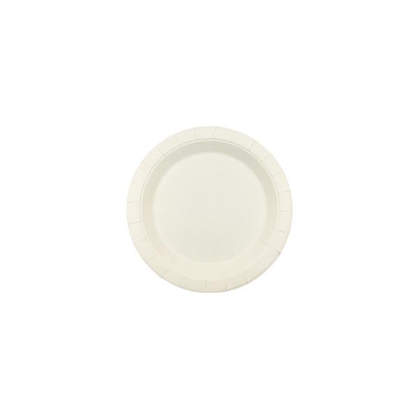 50 Pack Round White Paper Plate - 18cm