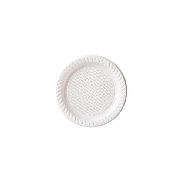25 Pack White Reusable Snack Plate - 18cm