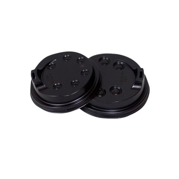 50 Pack Black Coffee Cup Lid - 350ml