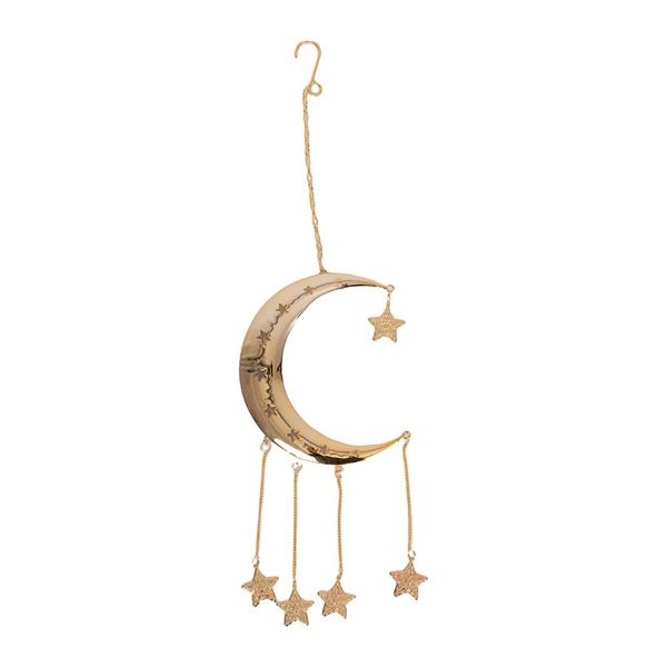 Metal Hanging Moon Ornament - 20cm x 57cm