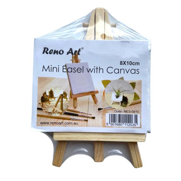 Mini Easel With White Canvas - 8cm x 10cm