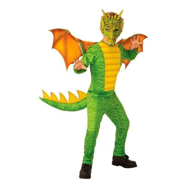 Deluxe Dragon Multicoloured Kids Costume - Small
