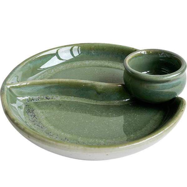 Olive Ceramic Dish - 15cm x 5cm